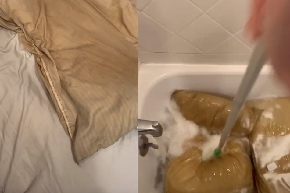 Schmutzfink: Frau wäscht erstmals nach zehn Jahren Kissen ihres Freundes