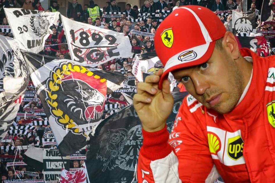 Vettel drückt der Eintracht gegen Inter die Daumen. (Fotomontage/Symbolbild)