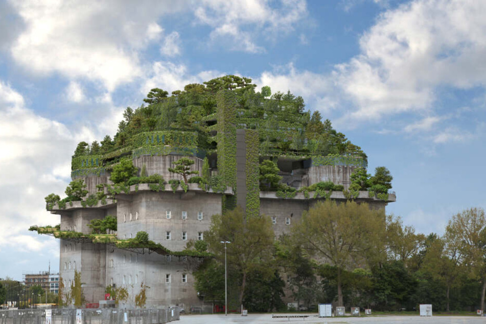 Mit den anstehenden Baumaßnahmen könnte der Bunker am Heligengeistfeld bald so aussehen…