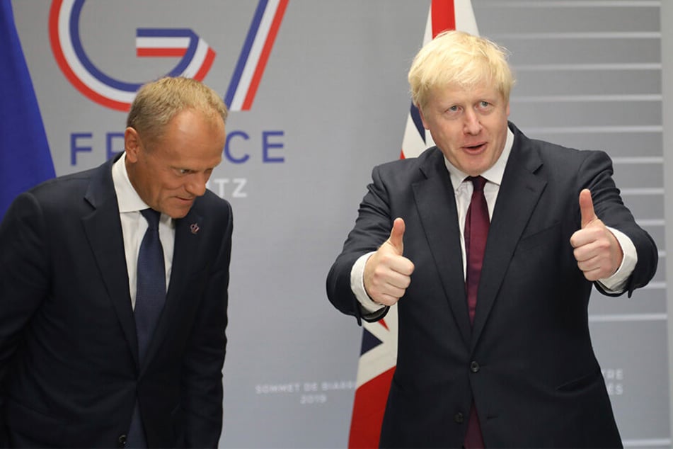 Keinerlei Fortschritte im Brexit-Streit: Für Boris Johnson (55) offenbar ein Erfolg. EU-Ratspräsident Tusk (62) wirkt weniger euphorisch...