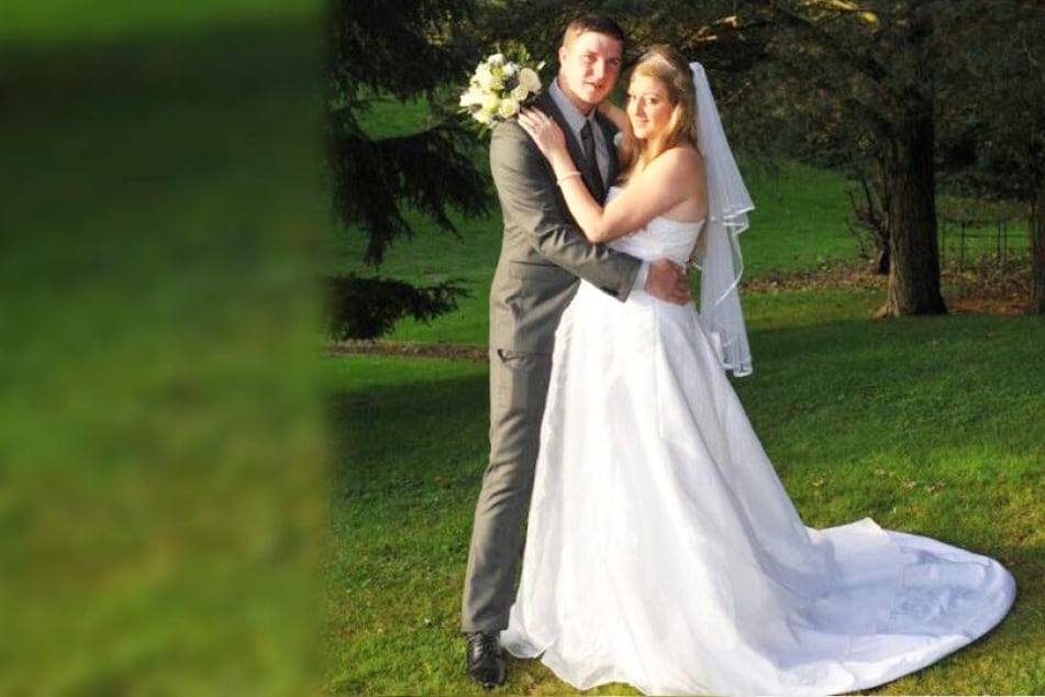 Shaun Dyson und Lucy Rushton bei ihrer Hochzeit im Jahr 2014.