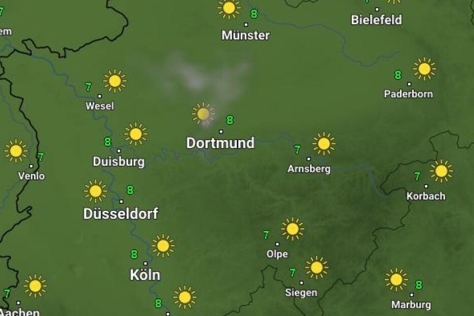 Am Sonntag steigen die Temperaturen in NRW nicht über 10 Grad.