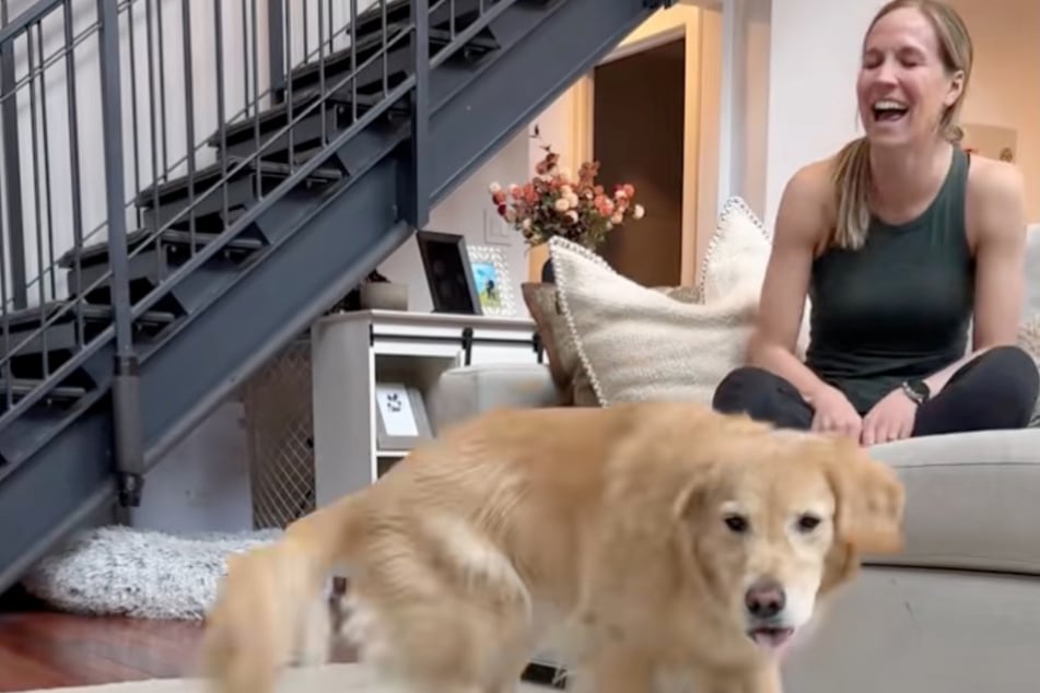 Emma macht nicht nur ihrem Frauchen Katie Bubolz gute Laune mit ihrem "Tanz".