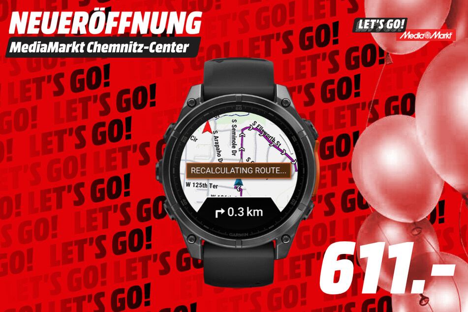 Garmin-Smartwatch fenix 8 für 611 Euro.