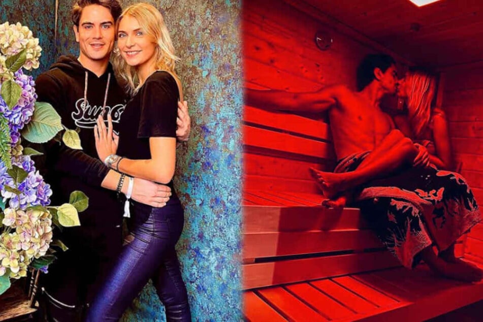 Jolina Fust und Dominik Bruntner sind seit einem halben Jahr ein Paar. Zu diesem Anlass ließ er für sie eine eigene Sauna einbauen. (Fotomontage)