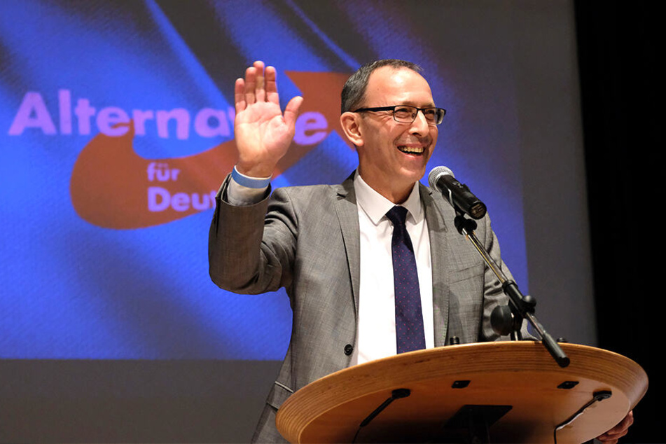 Jörg Urban hat auf dem AfD-Parteitag gut Lachen.