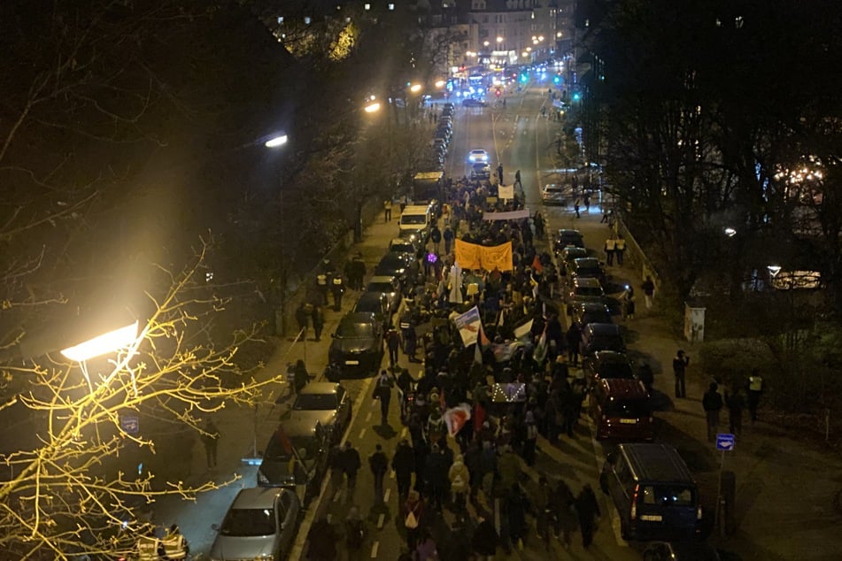 Rund 1500 Menschen nahmen an der Demo in München teil.