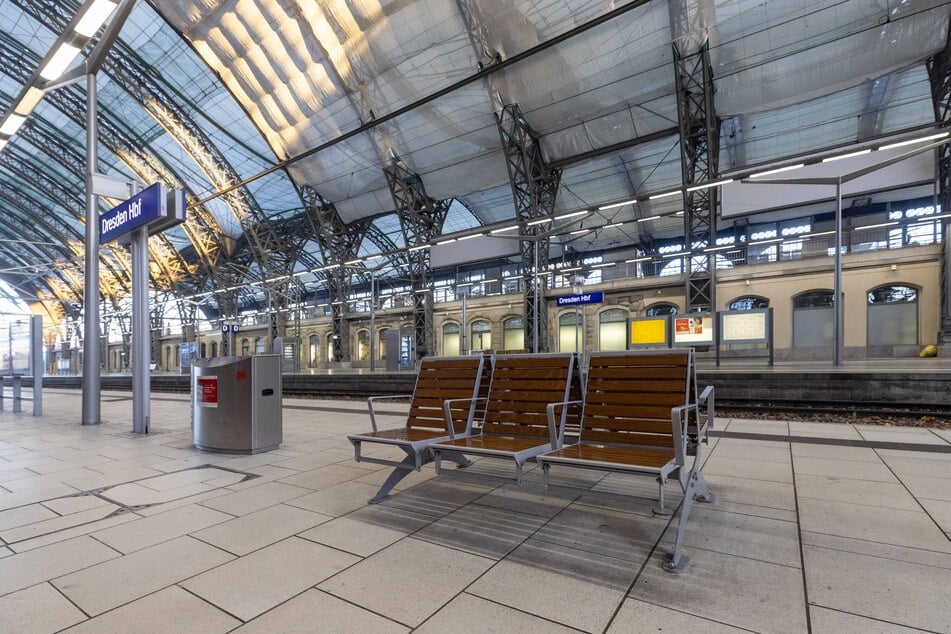 Bereits beim GDL-Streik waren die Bahnsteige des Dresdner Hauptbahnhofs verwaist. Am Samstag dürfte sich ein ähnliches Bild zeigen.