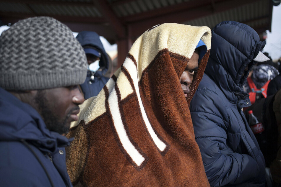 Ukrainian refugees come in Przemysl, Poland, March 2022.