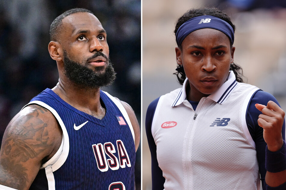 Tennis star Coco Gauff will join NBA legend LeBron James (l.) as the woman flag-bearer for the US at the opening ceremony of the Paris Games.