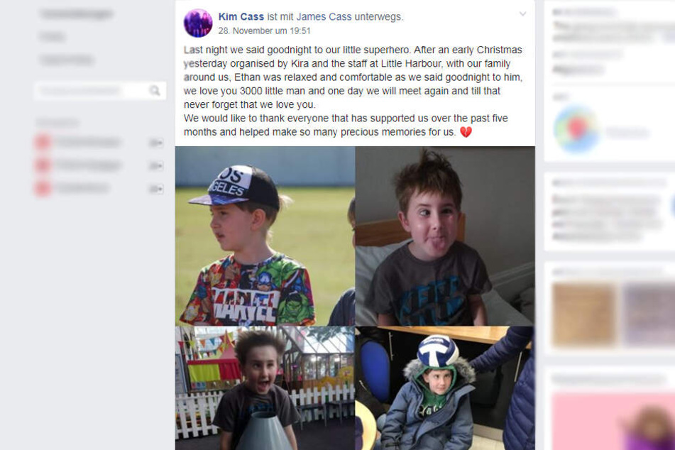Auf Facebook verkündete die Mutter, dass ihr Sohn den Kampf gegen den Tumor verloren habe.
