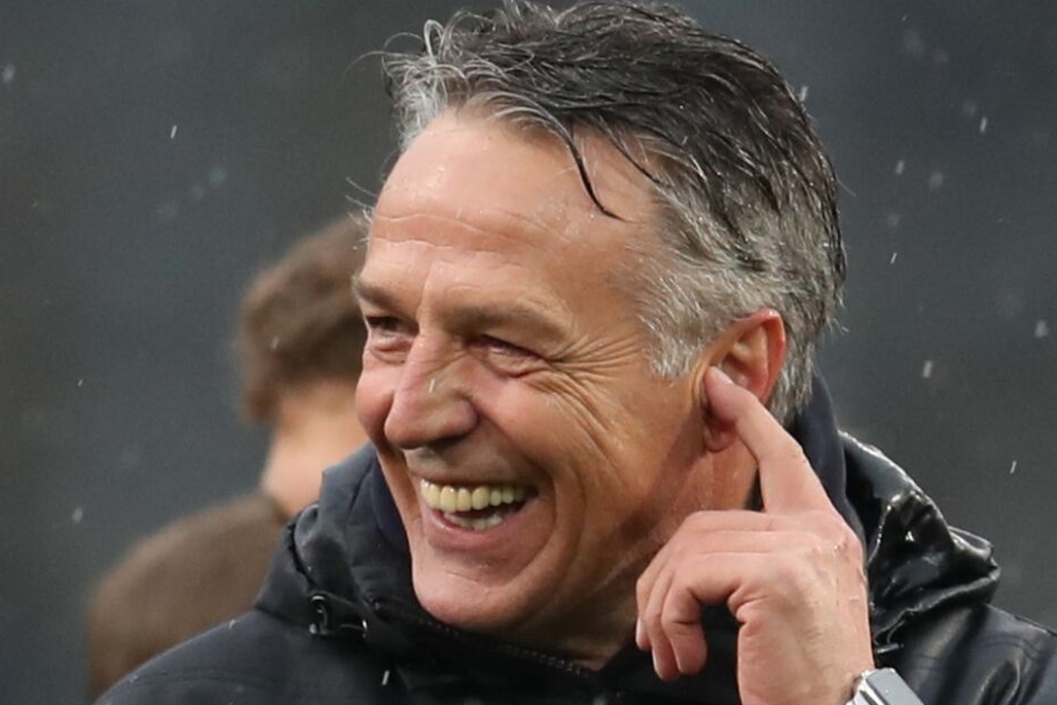 Nach dem 1:0-Sieg gegen den SV Darmstadt 98 war das Lachen bei DSC-Trainer Uwe Neuhaus groß.