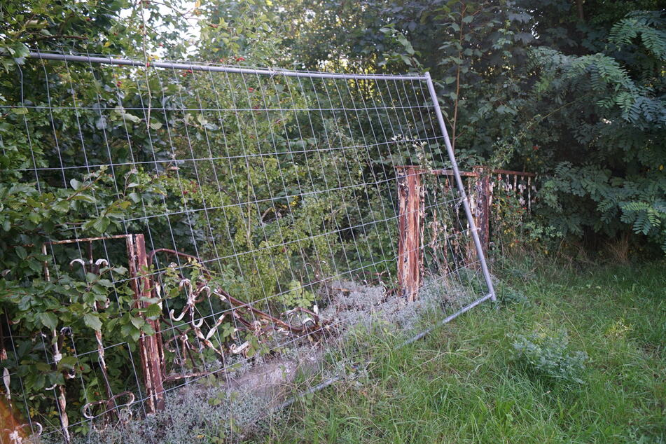 Der alte Zaun des Heims rostet vor sich hin, Bauzäune sollen neugierige Besucher abhalten.