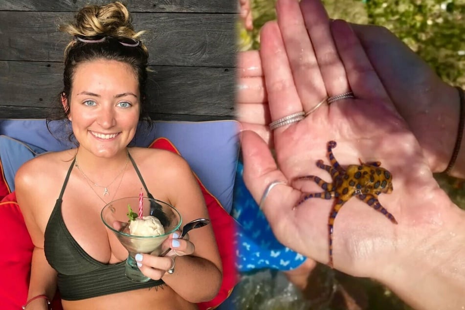 Woman doesn't realize she's playing with one of the most venomous animals in the world