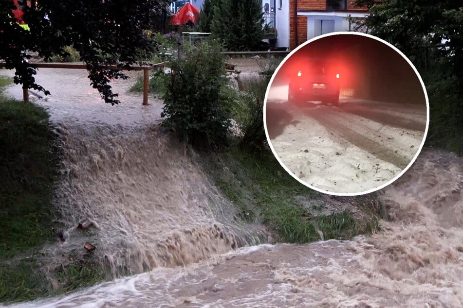 Starkes Unwetter wütet in Bayern: Überflutungen und Hagelmassen!