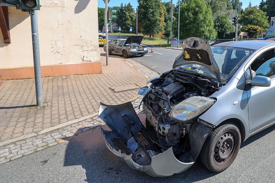 Bei dem Unfall an der Lungwitzer Straße gab es zwei Verletzte.