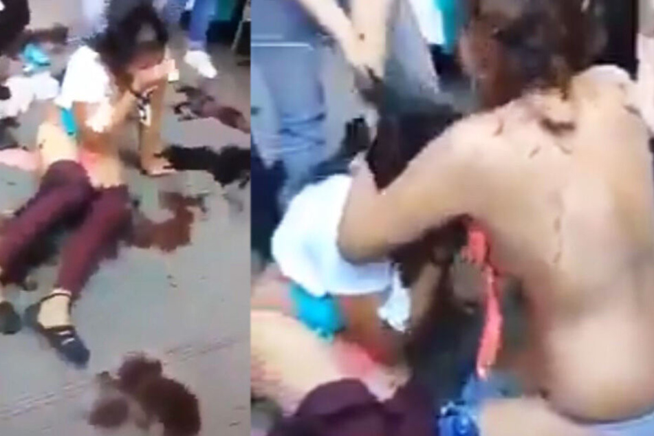 Verstörendes Video: Mob erniedrigt zwei Frauen auf brutale Weise