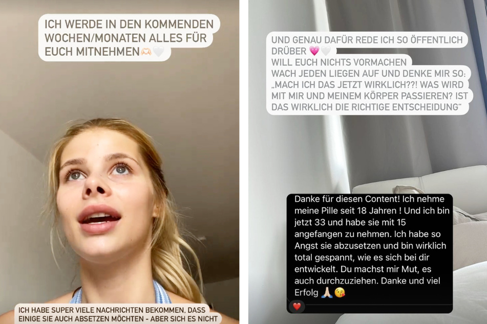 Wie das Model in ihren Instagram-Storys erklärte, möchte sie öffentlich über das Absetzen der Pille reden, da viele ihrer weiblichen Fans offenbar ebenfalls über diesen Schritt nachdenken und unsicher sind.