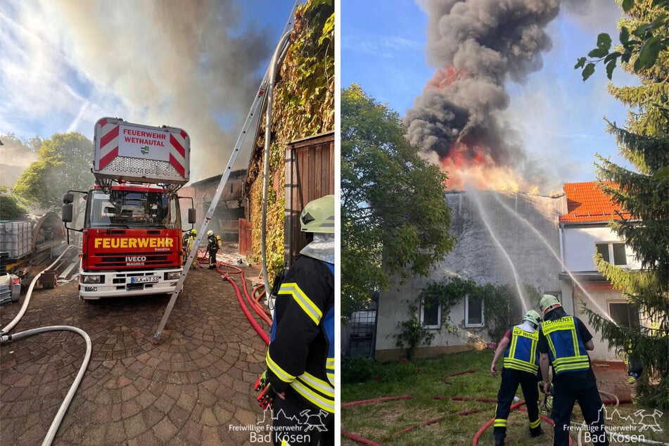 Die Feuerwehrleute waren stundenlang im Einsatz.