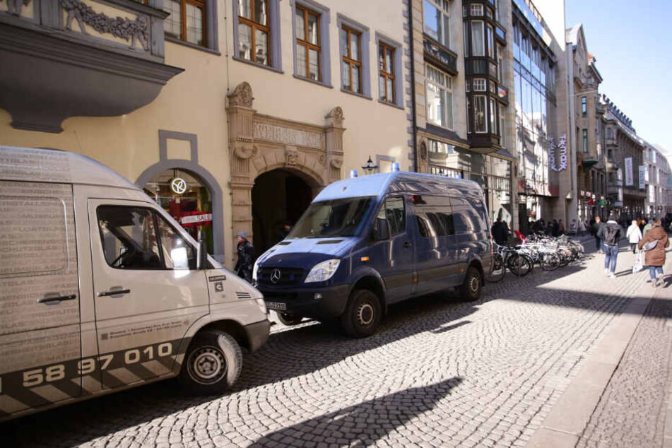 Blick auf die Hainstraße in der Leipziger Innenstadt. Hier befindet sich "Webers Hof".