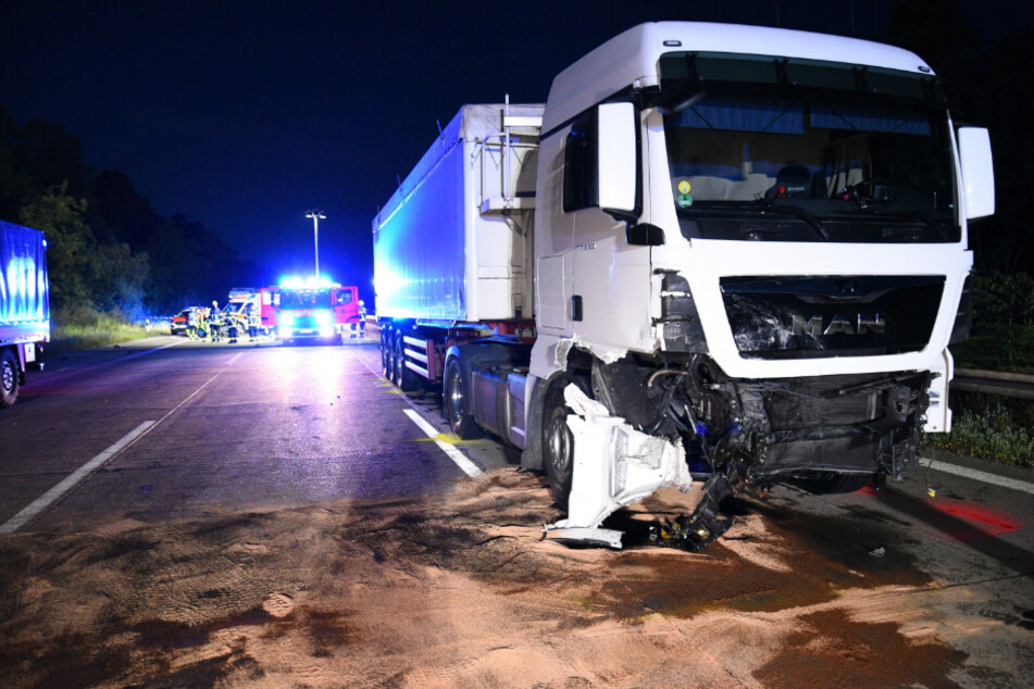 Der Lkw-Fahrer wurde bei dem Unfall leicht verletzt.