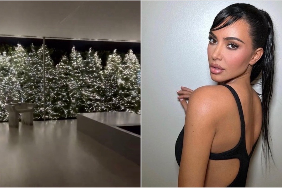 Kim Kardashian continues her reign as the queen of Christmas with more looks at her holiday decorations.
