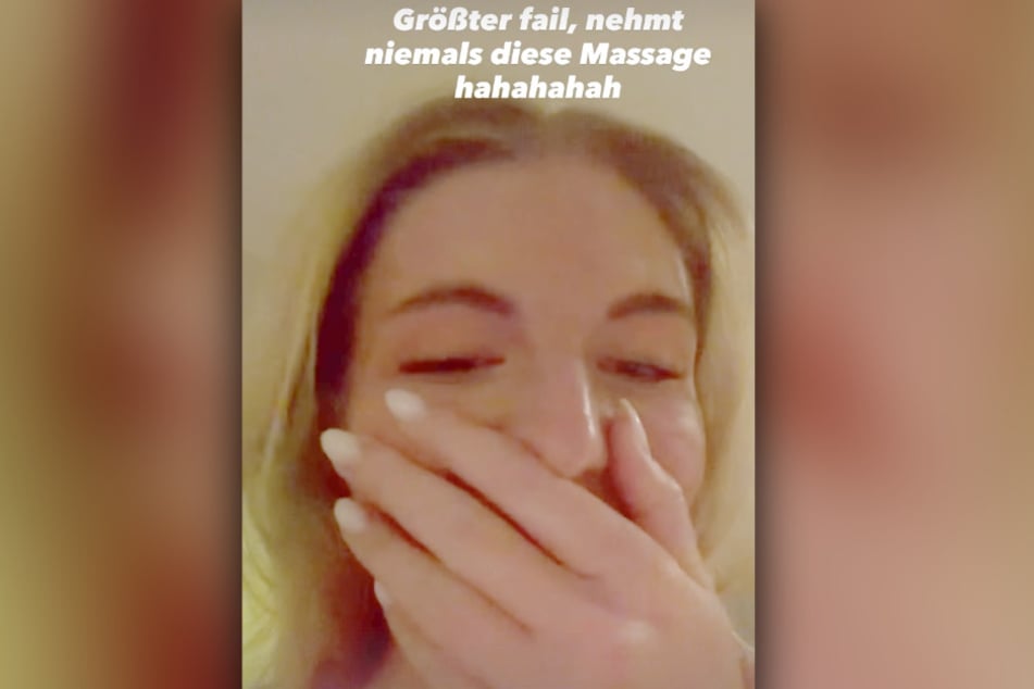 Antonia Hemmer (25) berichtet auf Instagram von ihrem Massage-Fail.