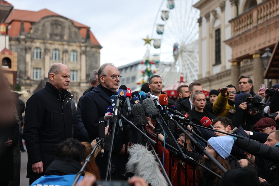 Bundeskanzler Olaf Scholz (66, SPD) und Minister Reiner Haseloff (70, CDU) äußerten sich zum Anschlag in Magdeburg.