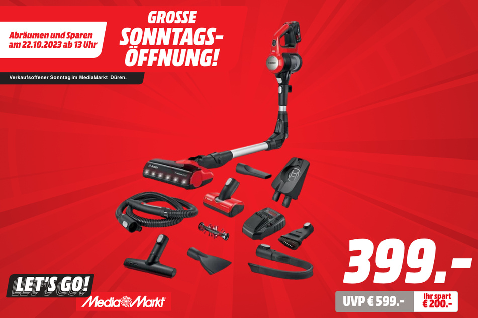 Bosch-Akkusauger für 399 statt 599 Euro.