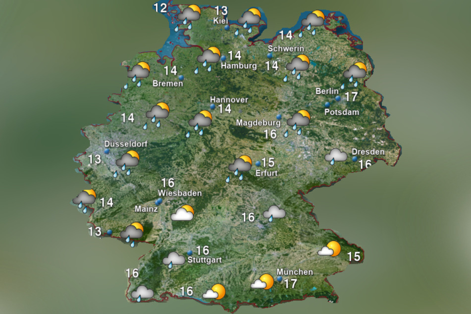 Deutschland wird am Donnerstag vom Sturmfeld eines Tiefs erfasst, welches Sturm, Gewitter und Regen mit sich bringt.