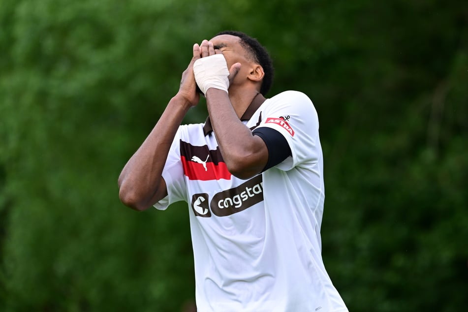 Andréas Hountondji hatte das 1:0 für St. Pauli in der ersten Halbzeit auf dem Fuß.