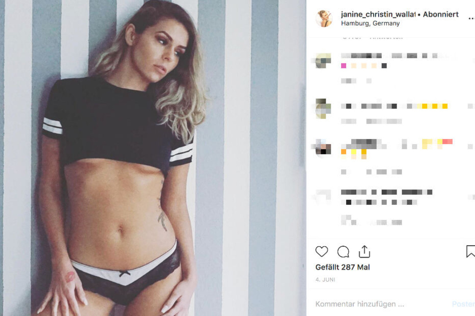 Posiert auf Instagram mit sexy Underboob: Janine Christin Wallat.
