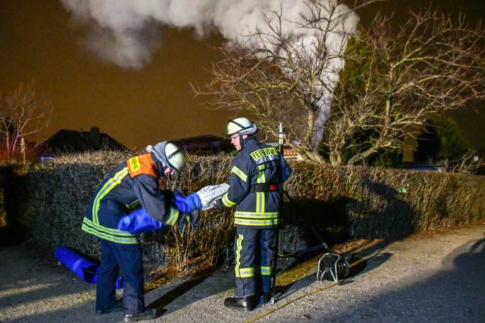 Knapp eineinhalb Stunden nach dem ersten Brand brach in der Gartensiedlung ein zweites Feuer aus.