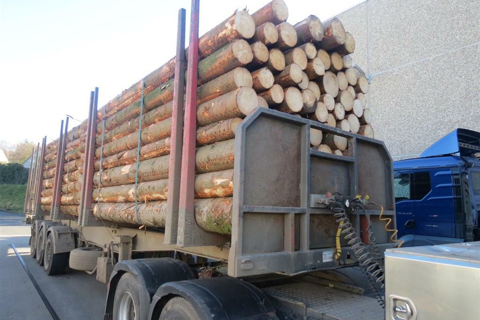 Am Mittwochmittag zog die Polizei einen völlig überladenen Holztransporter aus dem Verkehr.