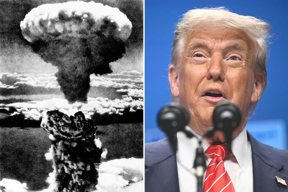While taking questions at the NATO summit on Wednesday, President Donald Trump compared his recent strikes on Iran to the dropping of the atomic bomb.