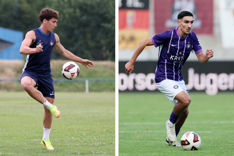 Zwei beziehungsweise bis zu vier Wochen fallen Jonas Kehl (25, l.) und Chadi Ramadan (23) noch aus.