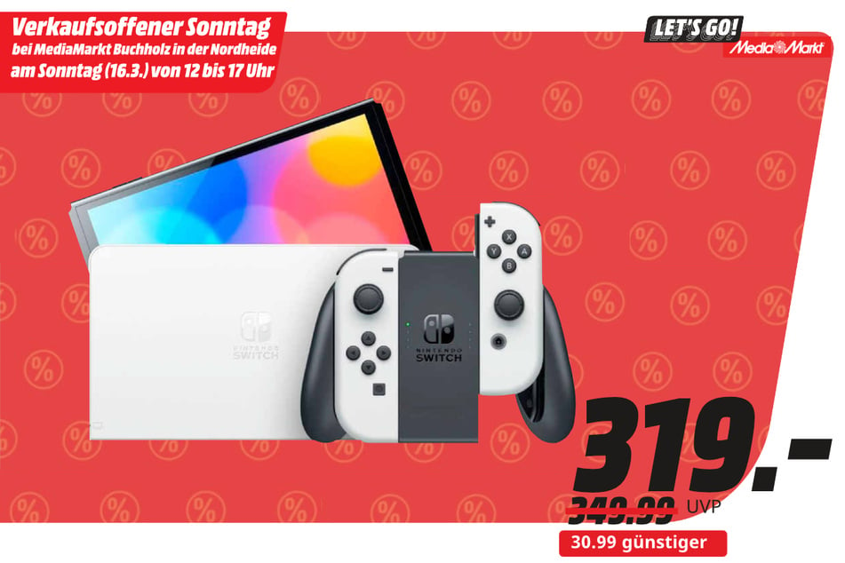 Nintendo OLED-Switch für 319 statt 349,99 Euro.