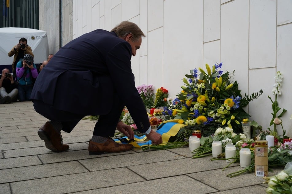 Burkhard Jung (68, SPD) auf dem Augustusplatz.