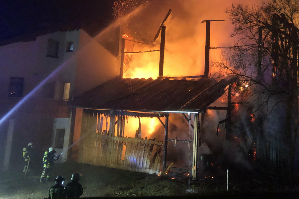 München: Tiere verenden in den Flammen: Kuhstall und Wohnhaus brennen ab