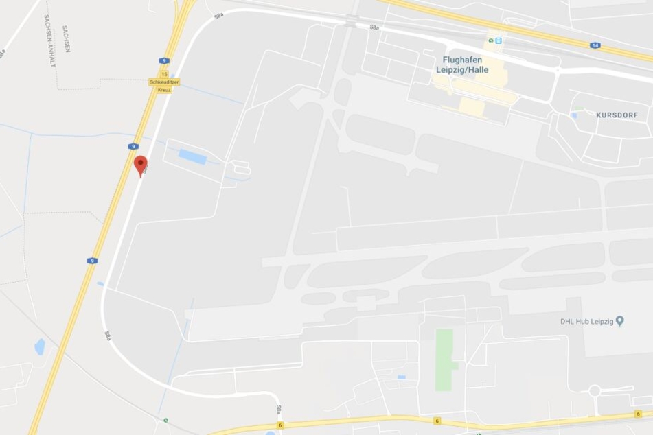 Das Unglück ereignete sich auf der S8a am Flughafen Leipzig/Halle.