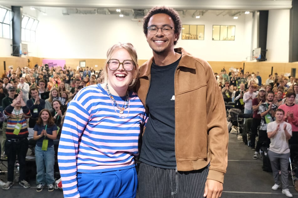 Henriette Held (23) und Luis Bobga (23) wurden in Leipzig zum neuen Führungsduo der Grünen Jugend gewählt.