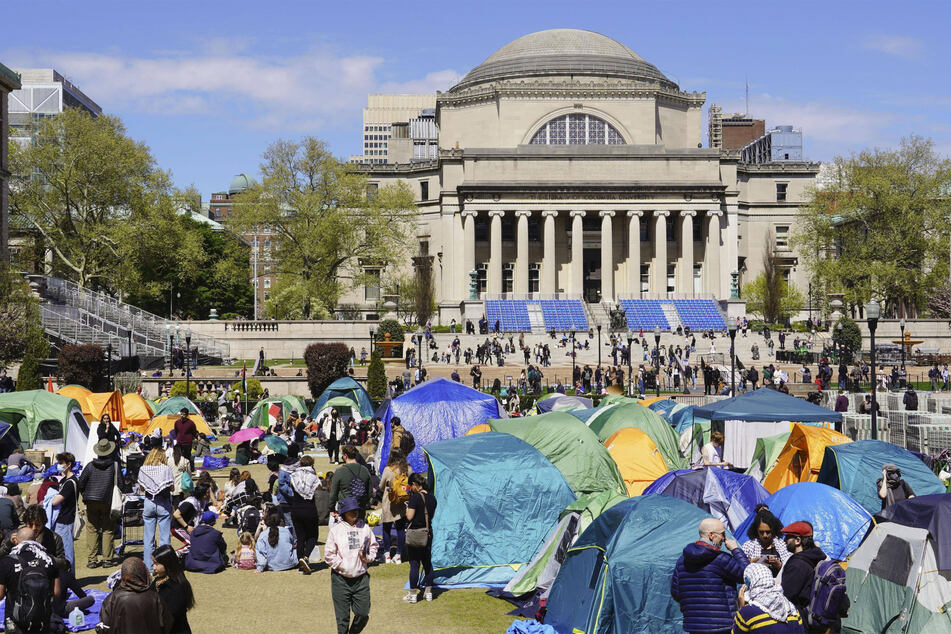 Pro-Palestinian student activists have launched a lawsuit against Columbia University after violent arrests and National Guard threats.