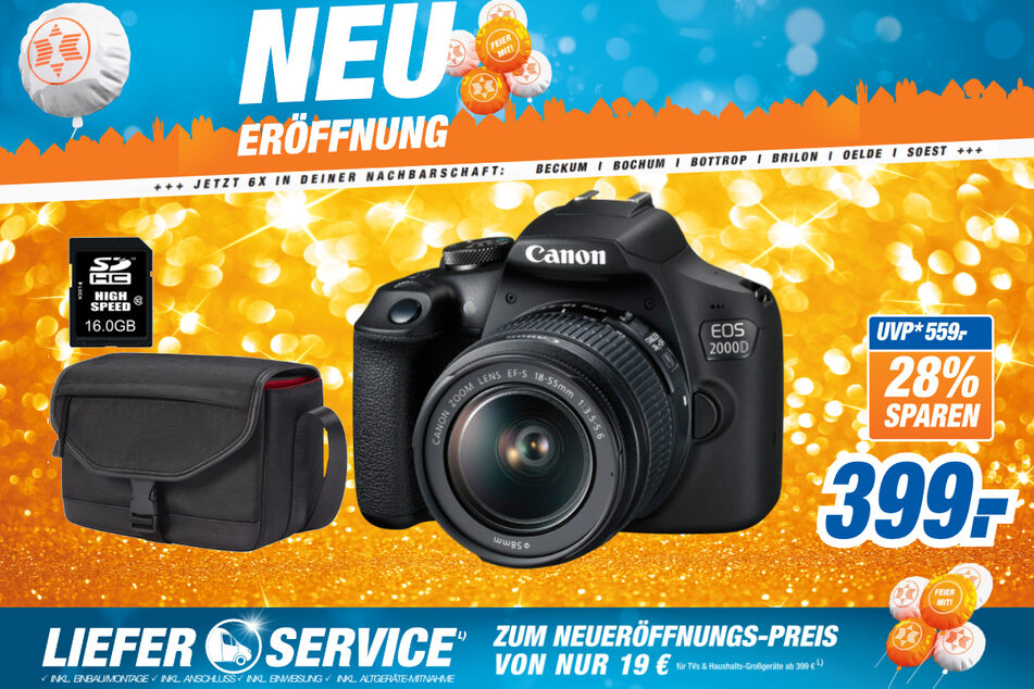 Canon-Spiegelreflexkamera für 399 statt 559 Euro.