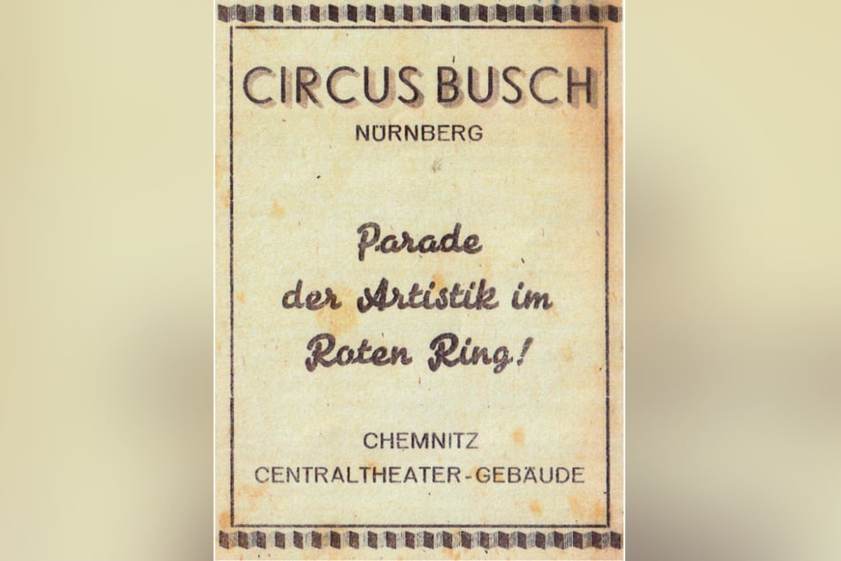 Das Programmheft von 1944 belegt die Auftritte des Circus in Chemnitz.