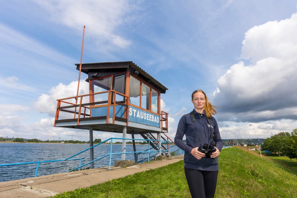 Der Sommerbetrieb mit Saisonkräften sowie Mitarbeitern wie Badeleiterin M. Winkler (28) im Stauseebad Cossebaude wird trotz des schlechten Wetters weiterhin vollumfänglich gewährleistet.
