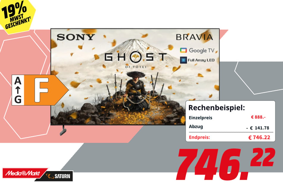 65-Zoll Sony-Fernseher Bravia KD-65X85L für 746,22 Euro.