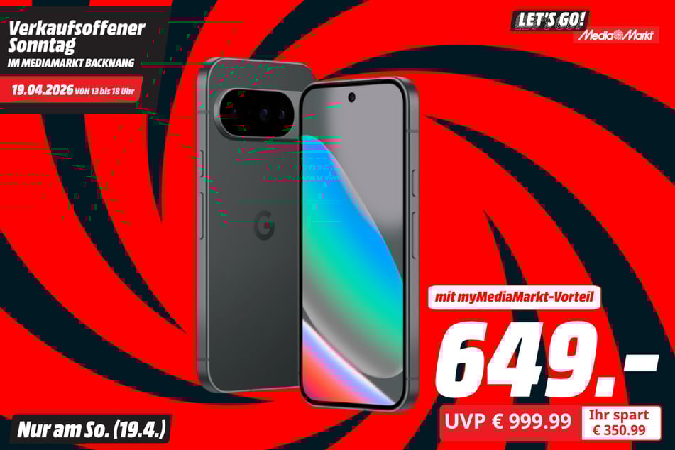 Google Pixel 10 für 649 statt 999,99 Euro.