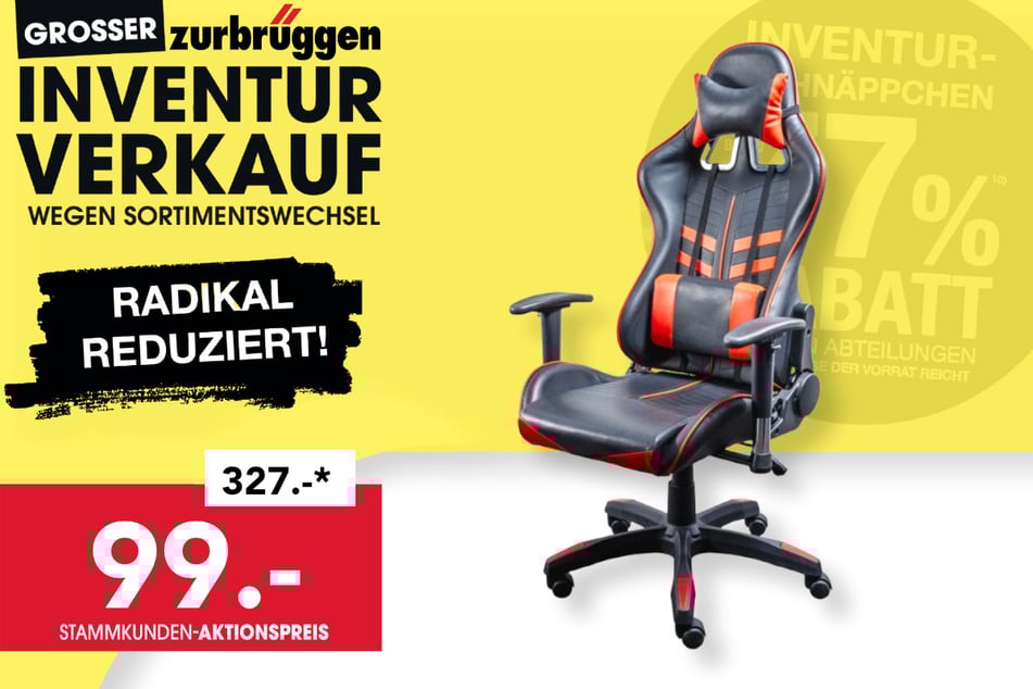 Der XORA Gaming Stuhl
für 99 Euro.