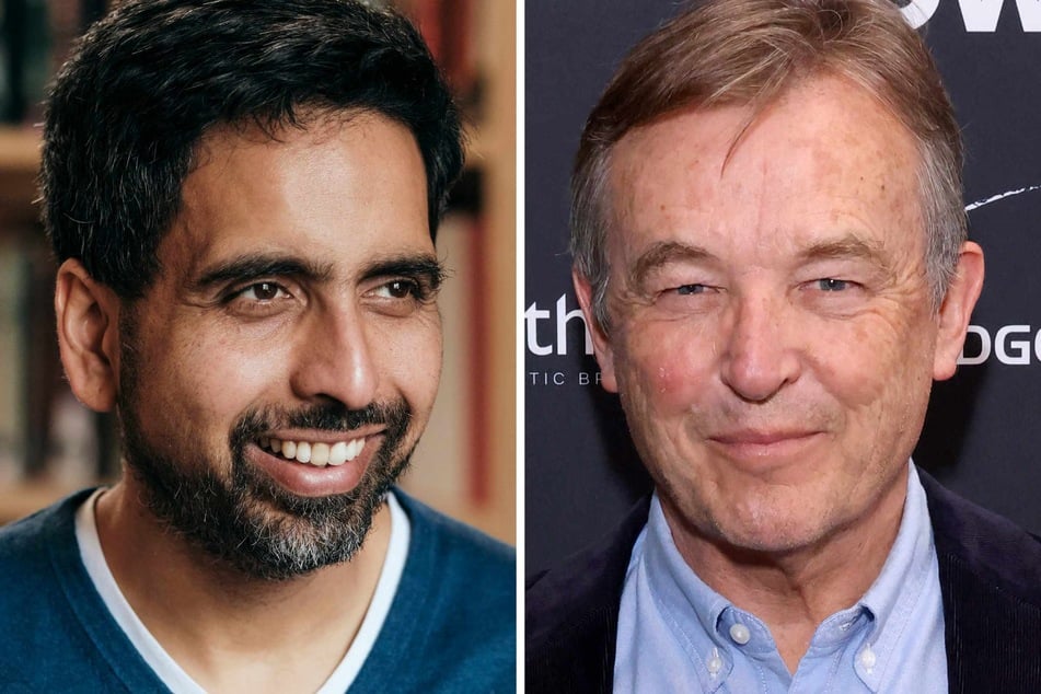 Chris Anderson (r.) still sees technology – particularly AI – as able to bring out the best in humanity, as he hands off the organization behind TED to Sal Khan (l.)