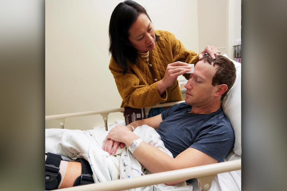 Gut umsorgt: Zuckerbergs Frau Priscilla Chan kümmerte sich um den verletzten Tech-Mogul.